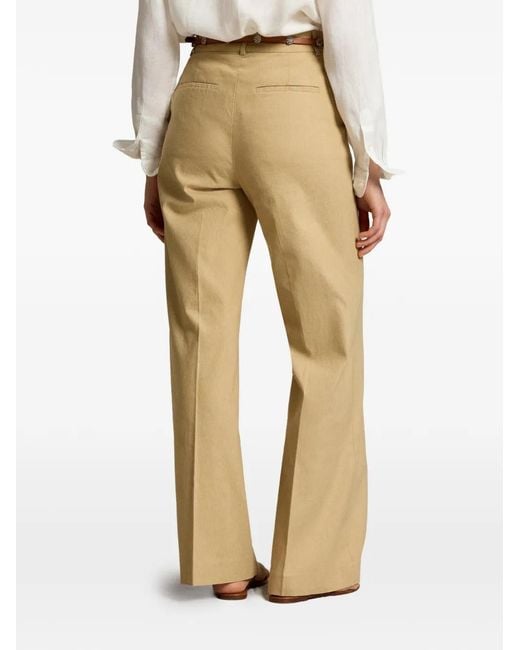 Polo Ralph Lauren Natural Wide-Leg Trousers