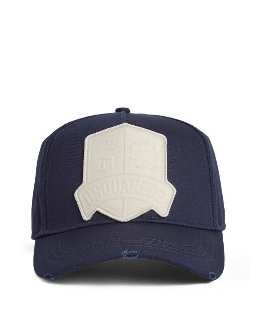 DSquared² Blue Crest-Appliqué Baseball Cap for men