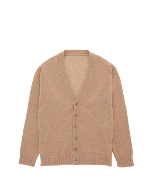 Fortela Natural V-Neck Ribbed-Knit Cardigan for men