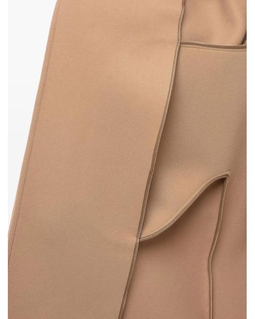 Jil Sander Natural Double-Breasted Wool Coat for men