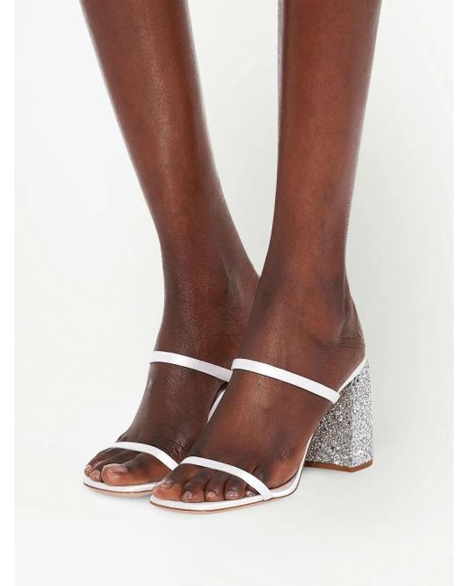 Miu Miu White Heeled Mules