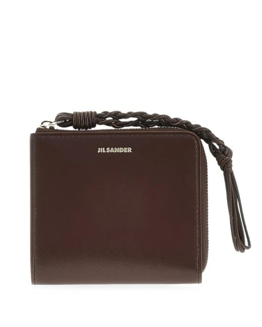 Jil Sander Brown Tangle Card Holder