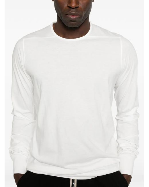 Rick Owens White Long-Sleeve T-Shirt for men