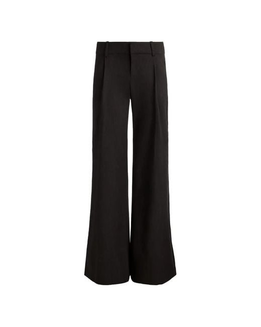 Alice + Olivia Black Pantalon Eric À Rayures Latérales