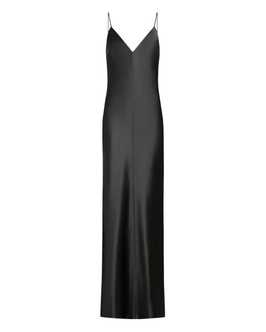 12 STOREEZ Black Satin Slip Dress