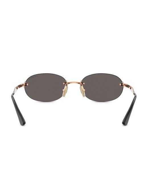 Vogue Eyewear Gray Oval-Frame Sunglasses