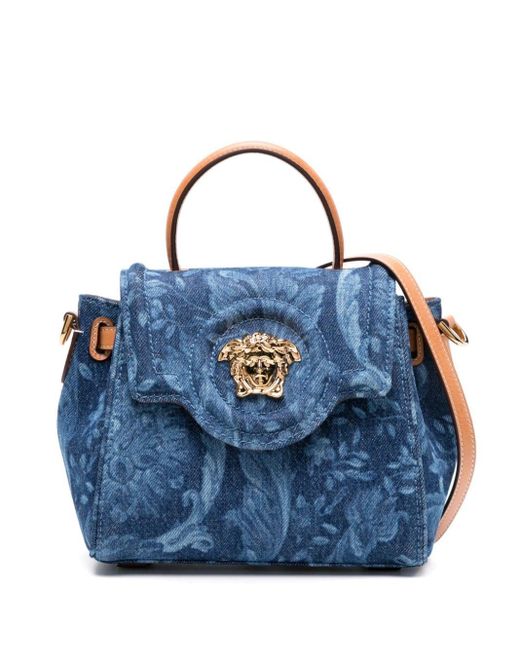 Versace Blue Kleine La Medusa Handtasche