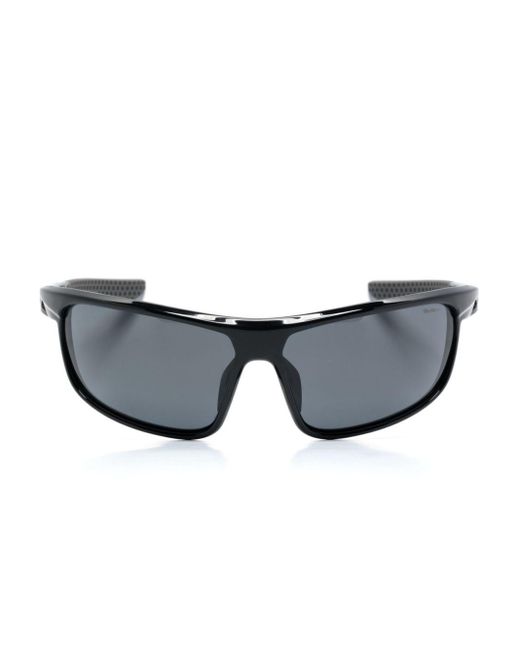 Nike Blue Windtrack Run Rectangle-frame Sunglasses