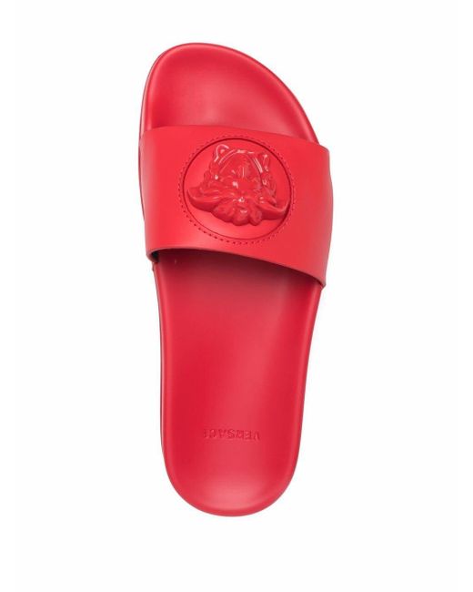 red versace slides