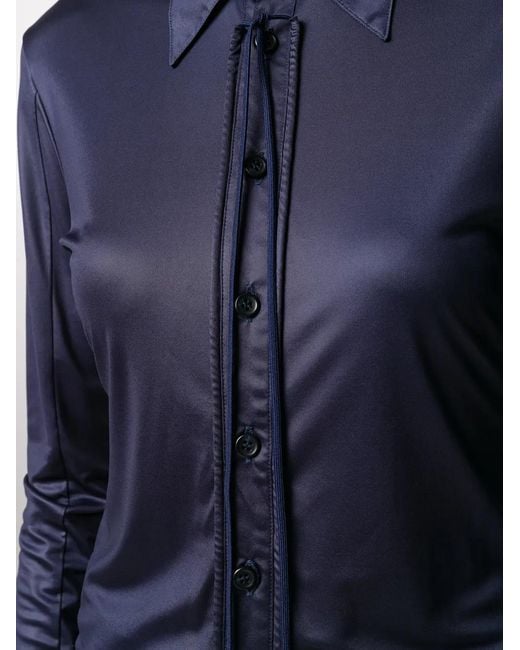 Ambush Blue Fitted Long-Sleeve Shirt