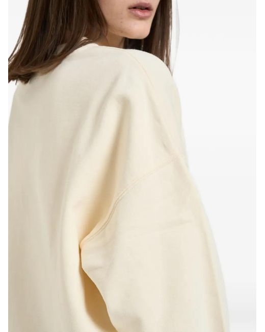 Anine Bing Natural Sweat À Motif Et Logo Brodé