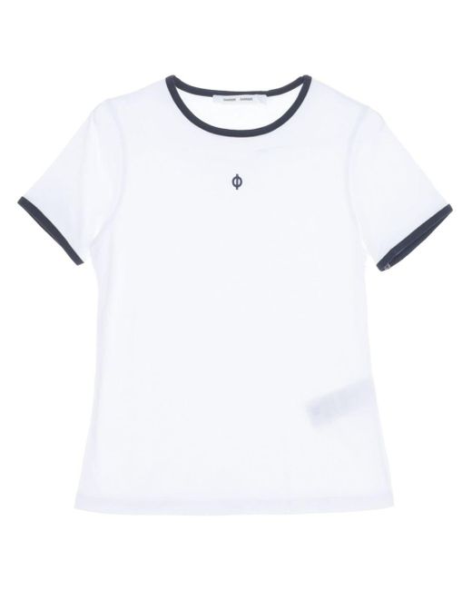 Samsøe & Samsøe White Salia Cotton Slim T-shirt