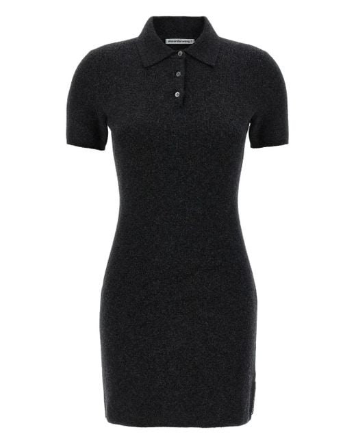 Alexander Wang Black Short-sleeve mini dress
