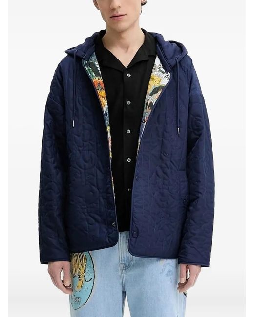 Giacca Trapuntata Reversibile di Desigual in Blue da Uomo