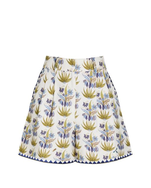 Emporio Sirenuse White Floral Shorts
