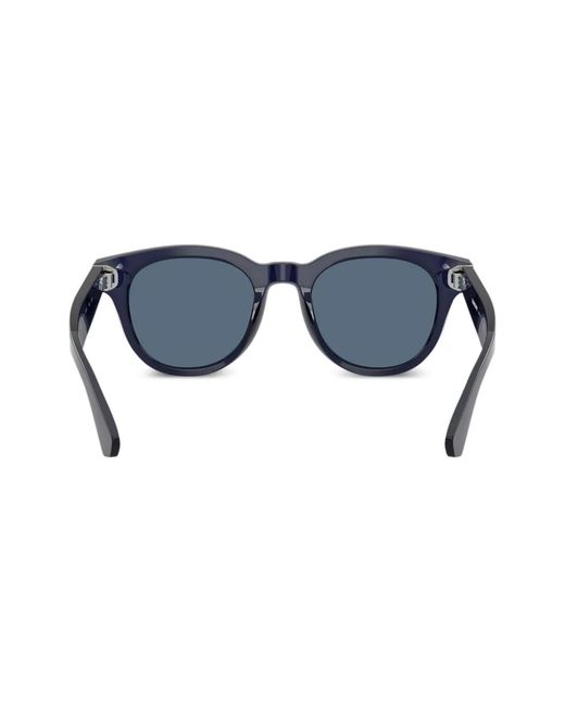 Burberry Blue Logo-Engraved Sunglasses for men