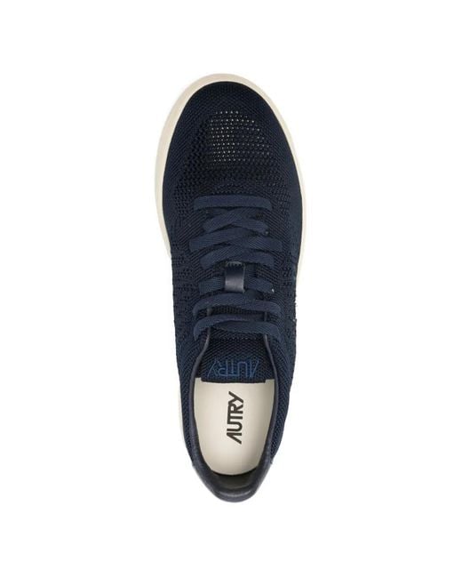 Autry Blue Easeknit Low Knit/Leat for men