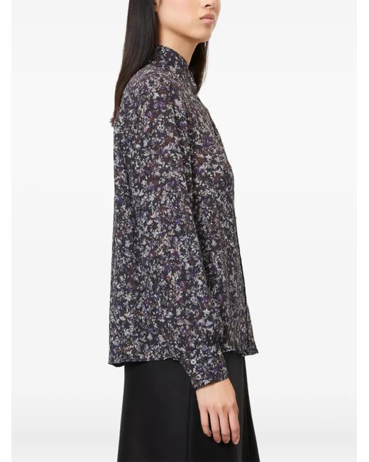 Marc O' Polo Gray Hemd Mit Blumen-Print