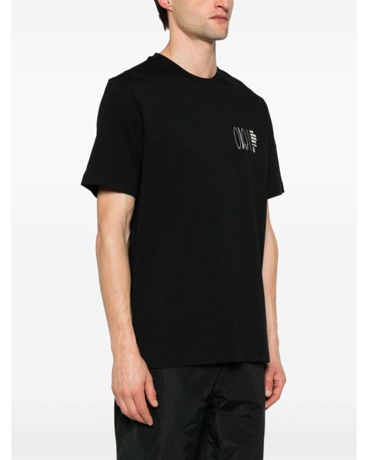 Moncler T-Shirt mit Adressen-Print in Black für Herren