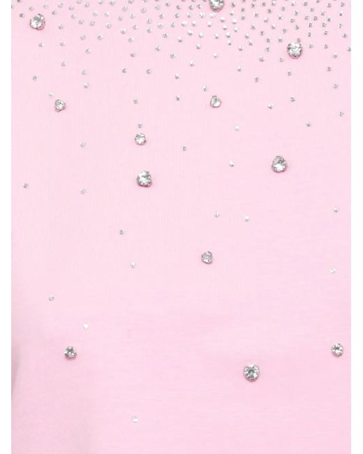 Emme Pink Emmutopia Strass-Embellished T-Shirt