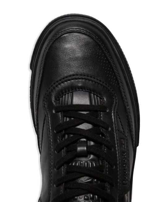 Reebok Black Club C Logo-Patch Sneakers