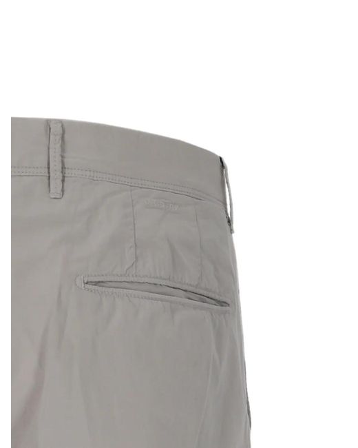 Incotex Gray Turn-Up Cuff Chinos for men