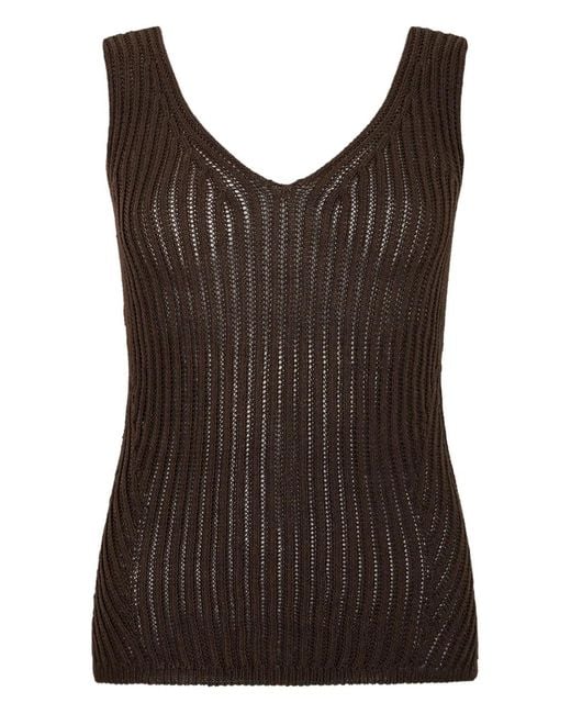 Max Mara Black Ribbed Top