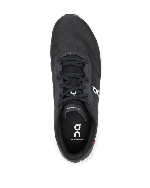 On Shoes Black Cloudflow 4 Logo Sneakers