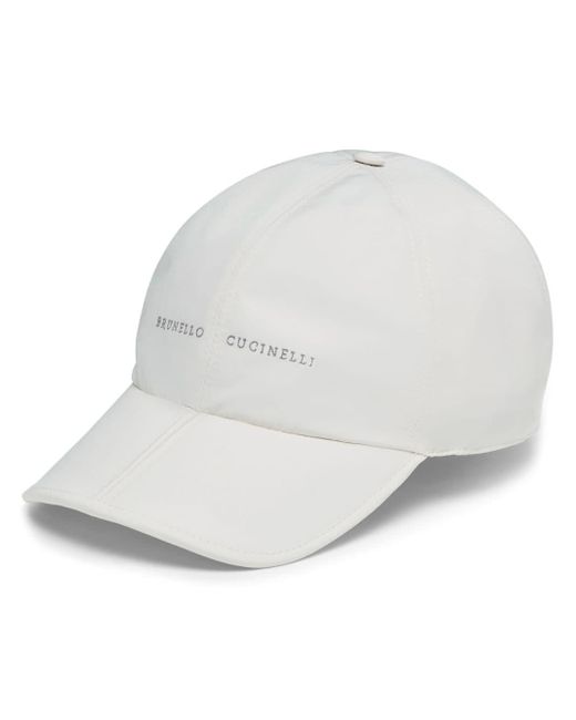 Cappello da baseball con stampa di Brunello Cucinelli in White da Uomo