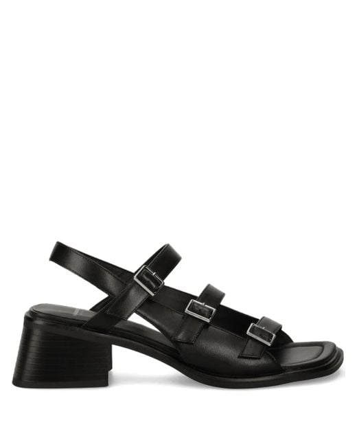 Vagabond Black 60Mm Ines Buckle-Detail Block-Heel Sandals