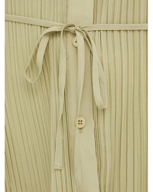 Samsøe & Samsøe Green Pleated Tie Top