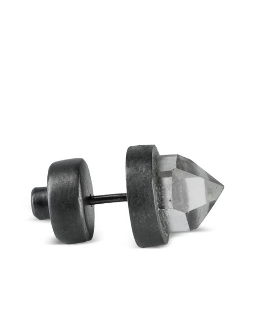 Pendiente Stud en plata de ley con cuarzo Parts Of 4 de color Metallic