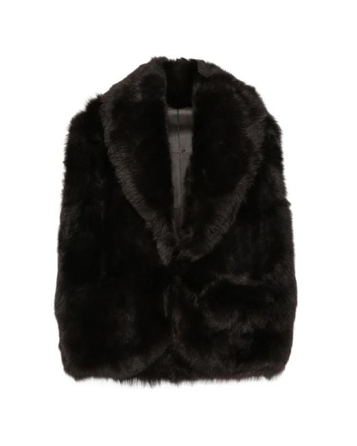 Blancha Black Sleeveless Jacket