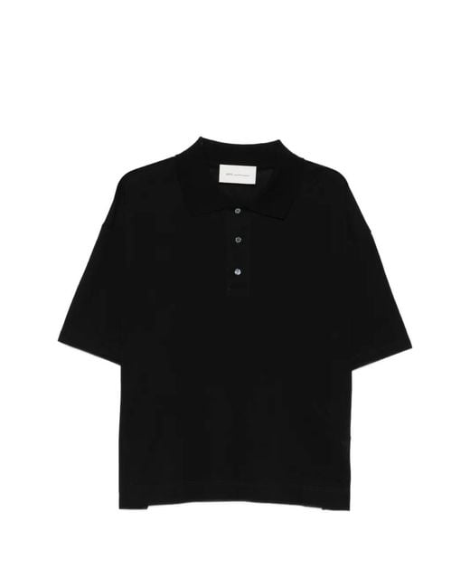 Ami Paris レディース ブラック ショートスリーブ ポロシャツの通販は