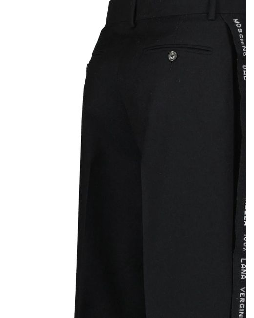 Moschino Black Straight Trousers