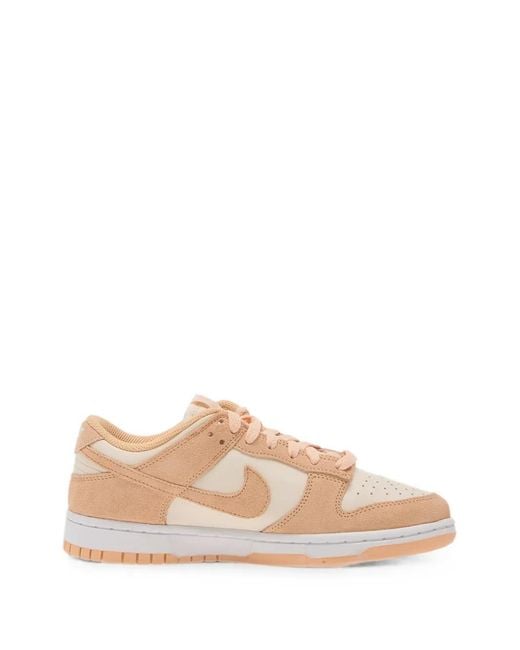 Nike Pink Dunk Low Suede Sneakers