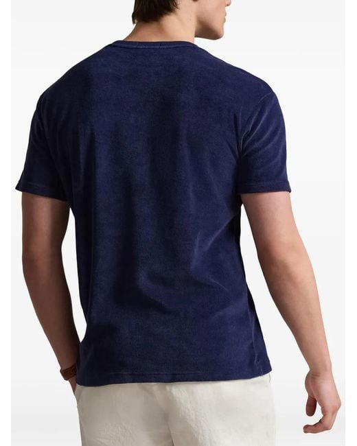 Polo Ralph Lauren Blue Logo-Embroidered T-Shirt for men