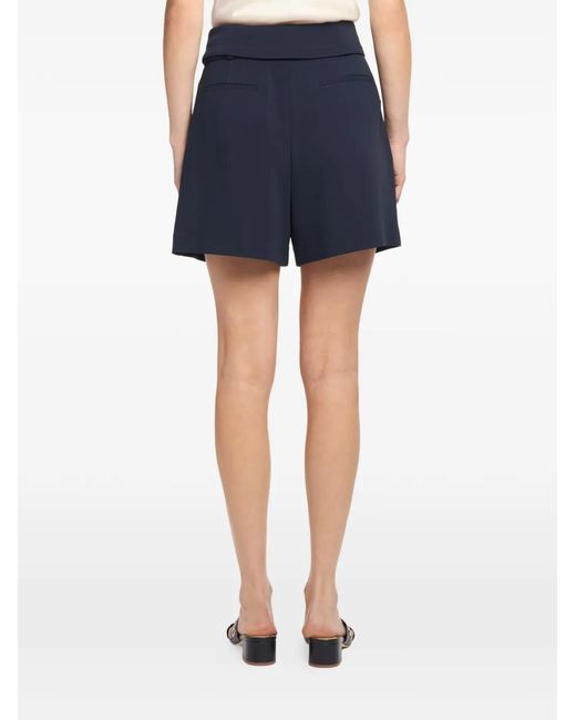Cinq À Sept Blue Lorena Belted-Pleated Short