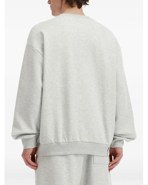 Izzue White Heart-Patch Sweater for men