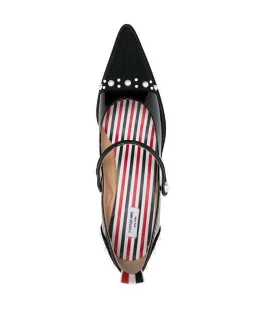 Thom Browne Black Thom John 70Mm Pearl-Detail Pumps