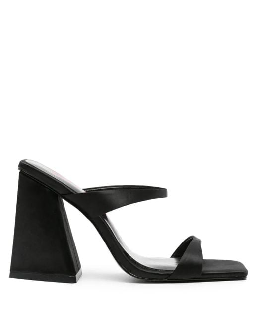 Just Cavalli Black 105Mm Square-Toe Sandals