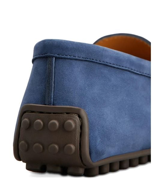 Tod's Blue Oval-T Loafers