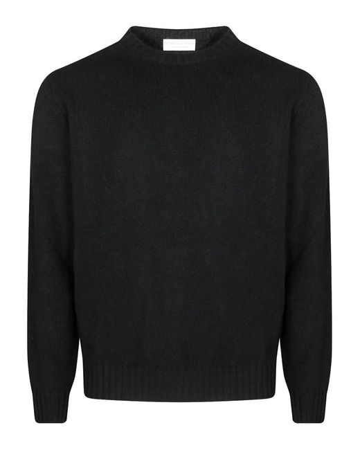FILIPPO DE LAURENTIIS Black Crew-Neck Sweater for men