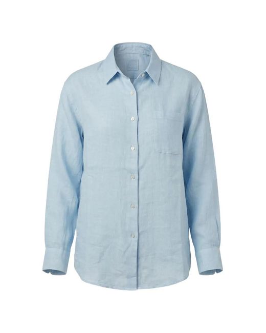 120% Lino Blue Linen Shirt