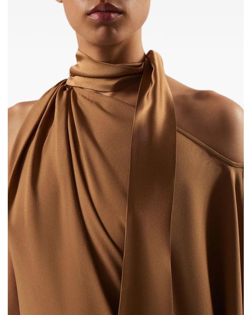 Taller Marmo Natural Robe Courte Atlas À Design Asymétrique