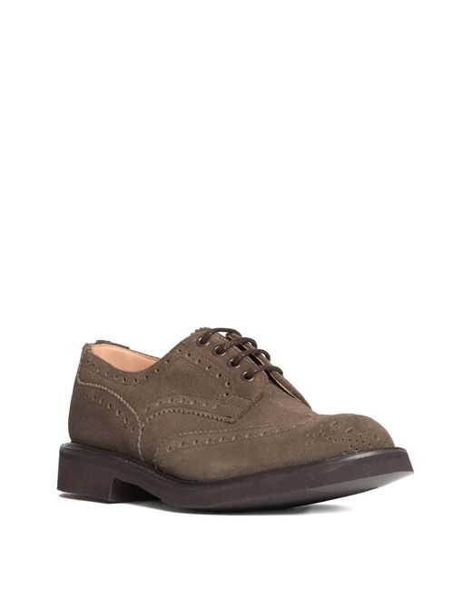 Tricker's Brown Derbies Bourton En Daim for men
