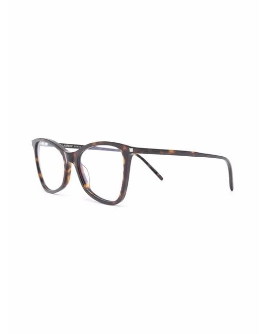 Saint Laurent Brown Jerry Tortoise-Shell Square Frames