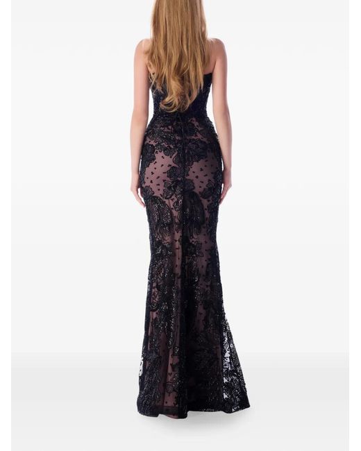 Vestido Largo Piano Zid Mermaid IMROSKA de color Black