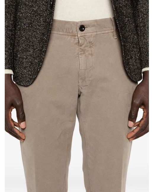 Incotex Gray Side-Pocket Straight Trousers for men