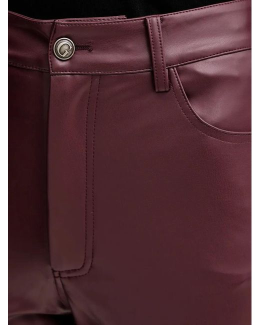 Guess Red Pocket Straight Trousers